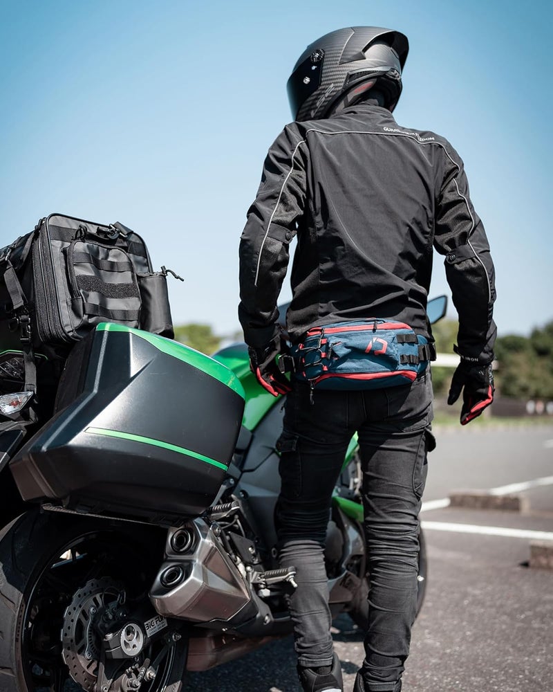 RIDEIRON Fanny Pack, Motorcycle Waist Bag with Adjustable Expansion & Interior Key Loops, Compact Lightweight for Fishing, Cycling, Hiking, Travel, Camping - Image 2